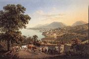 Gabriel Lory fils Seen City of Neuchatel oil